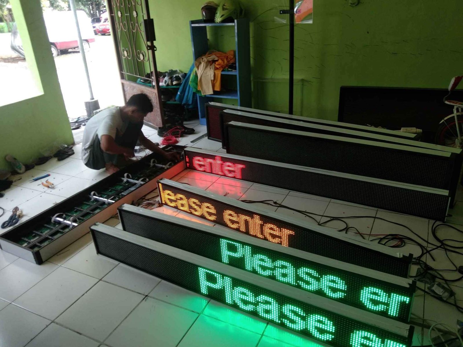 running text